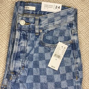Pacsun Checkered Straight Leg Jeans